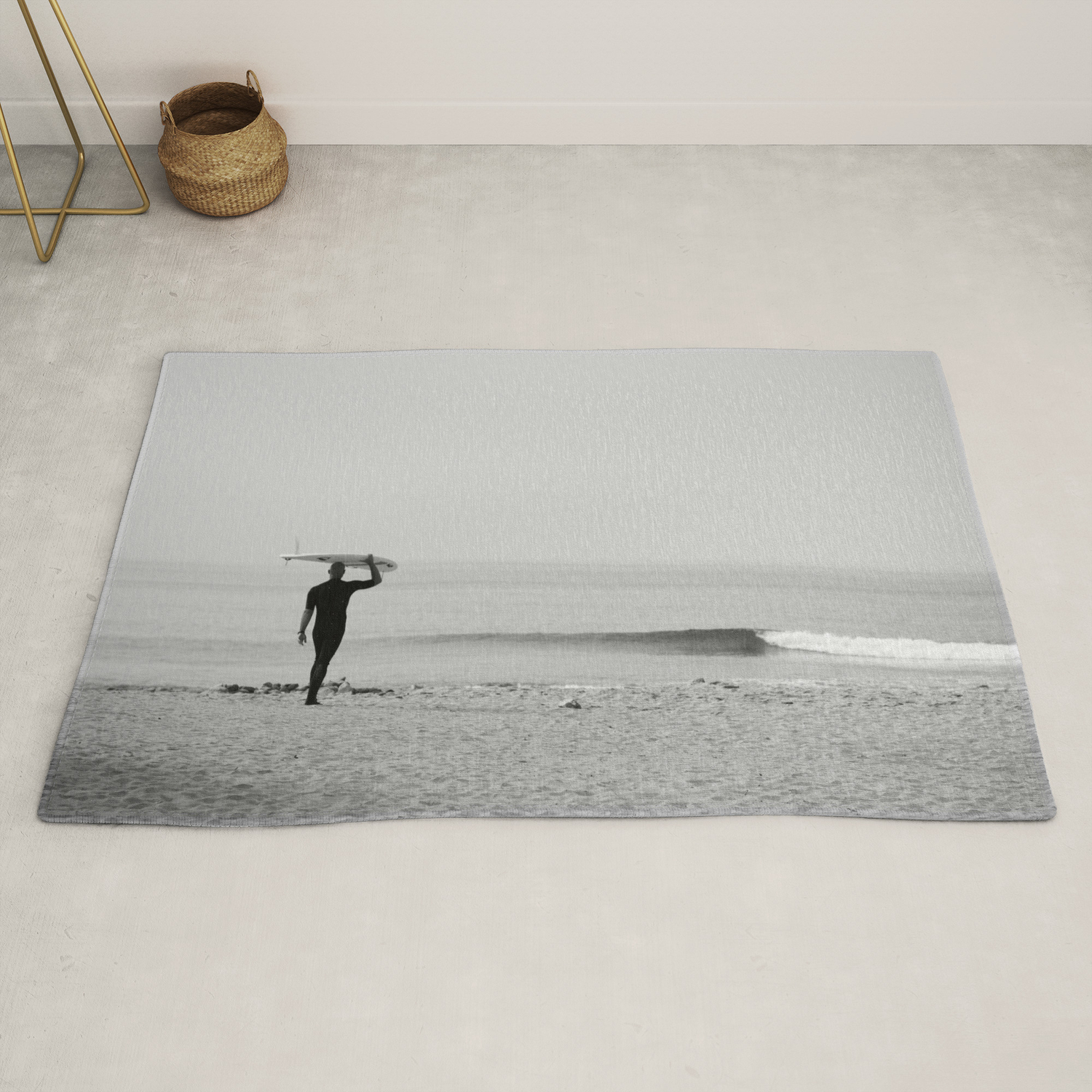Surf Photography Print Malibu California Surf Art Surf Decor Black And White Print Wall Art Rug By Davidtribby Society6