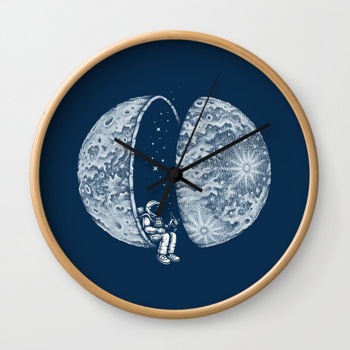 Chilling in Space Wall Clock