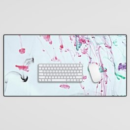 Raspberry Ocean Ink Fluid Desk Mat