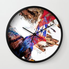 Fresh and Vivid Wall Clock | Colorwave, Texture, Oil, Pattern, Fresh, Vivit, Blue, Interior, Colortexture, White 