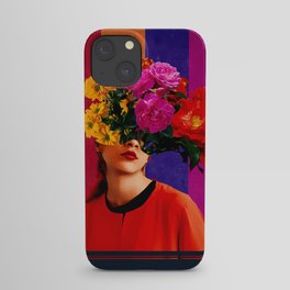 rainbow flowers girl iPhone Case