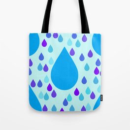 blue water drop pattern christmas background Tote Bag