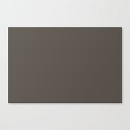 Dark Brown Solid Color Pairs Pantone Major Brown 19-0810 TCX Shades of Brown Hues Canvas Print