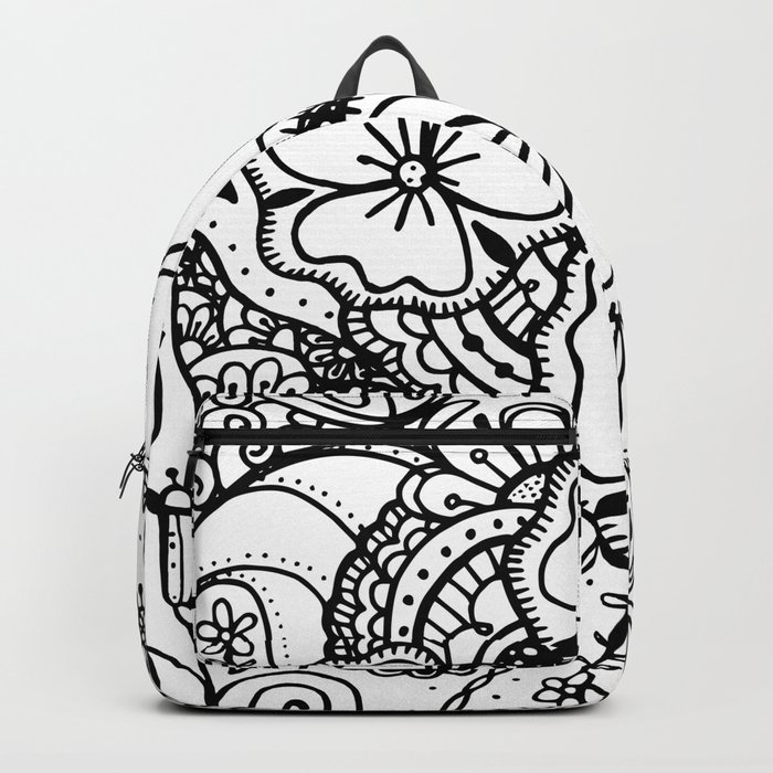 Three Large Flowers Zendoodle 062514 Backpack