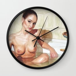 Sexy Naked Thin Nude Girl In Jacuzzi Beautiful Home Decor Erotic Wall Art  Wall Clock