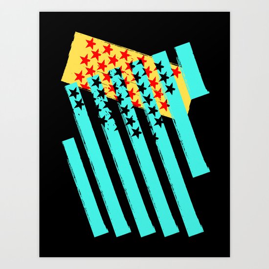 Stars and stripes Art Print