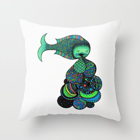 keep pukin' canon Throw Pillow