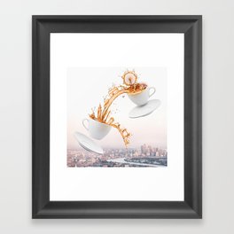 London in a Tea Cup Framed Art Print