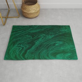 malachite green marbleized effect marble painting Area & Throw Rug