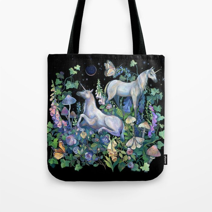 Unicorns Magical Rose Garden Tote Bag