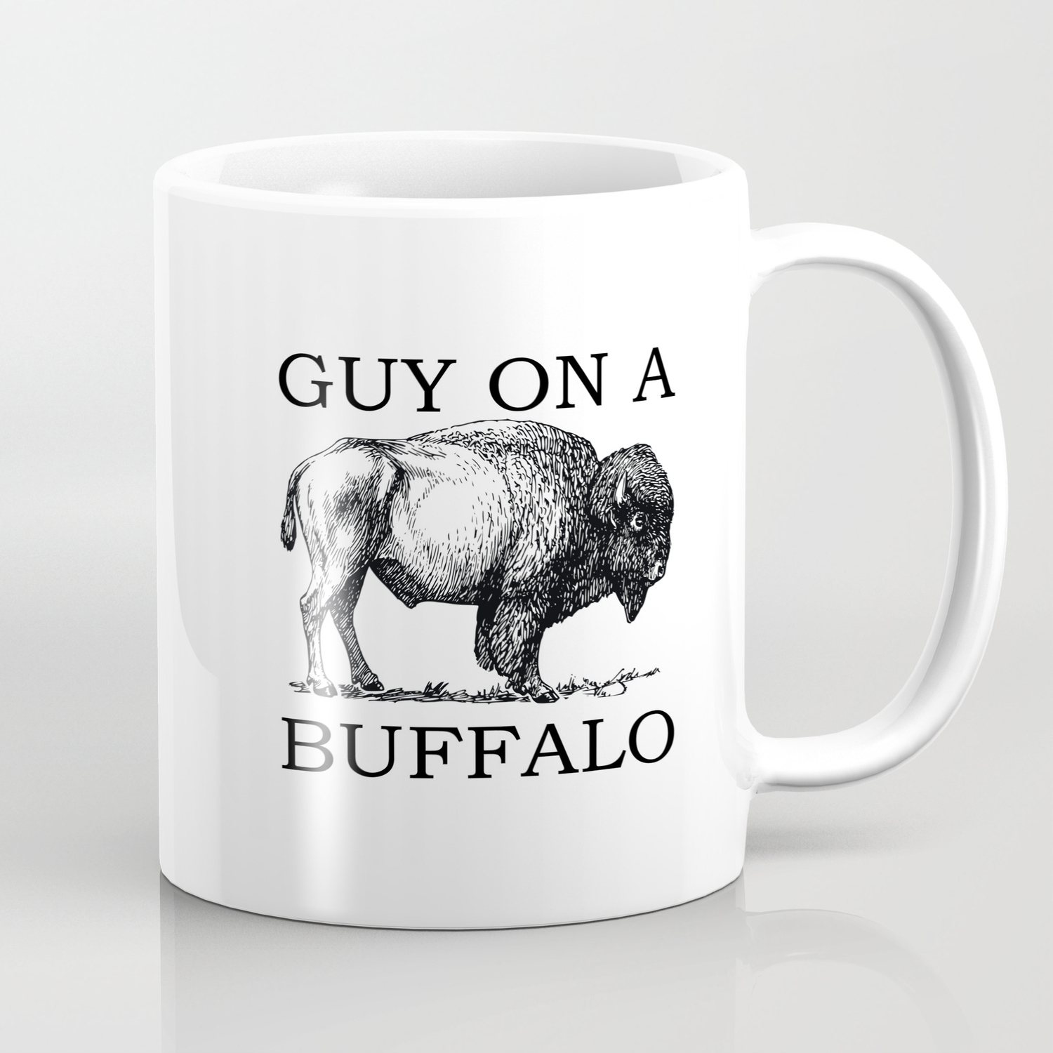 Guy on a Buffalo Coffee by Halamo | Society6