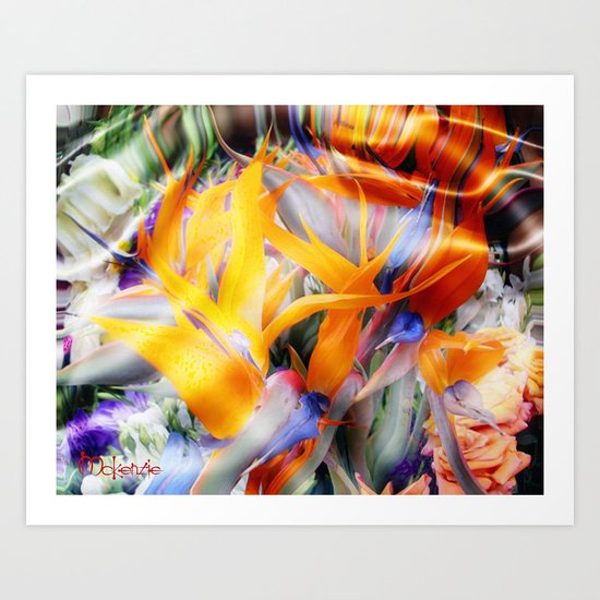 Fantasy Bird of Paradise by Artist McKenzie (www.McKenzieartstudio.com) Art Print
