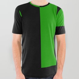 Letter R (Green & Black) All Over Graphic Tee