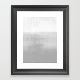 Grey Horizon Minimalist Abstract Landscape Framed Art Print