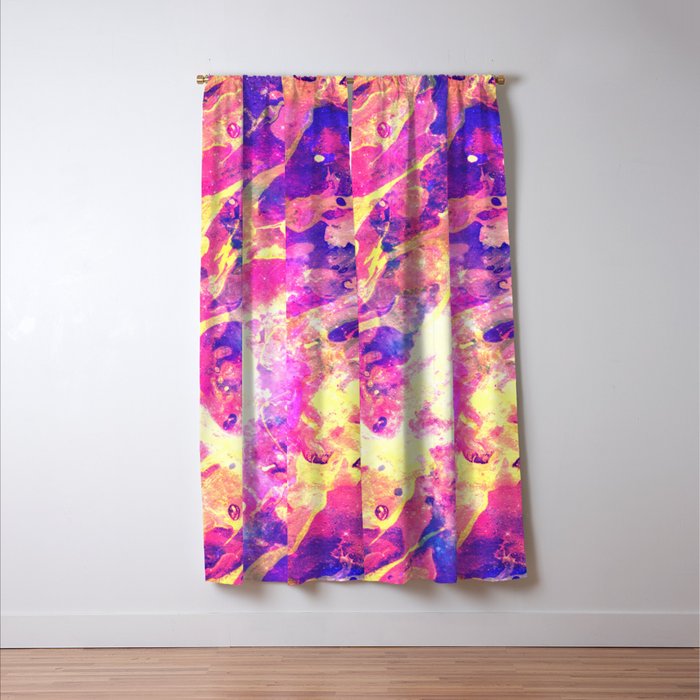 Colorful Watercolor Abstract Background Multicolor Grunge Psychedelic Yellow Pink Texture Tie Dye Blackout Curtain By Abstract51