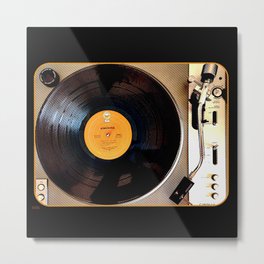 Vintage Pioneer Turntable 1976 Electronics PL-117D Metal Print | Album, Stereo, Starcastle, Vinyl, Dj, Vintage, Lp, Pattern, Pioneer, Song 