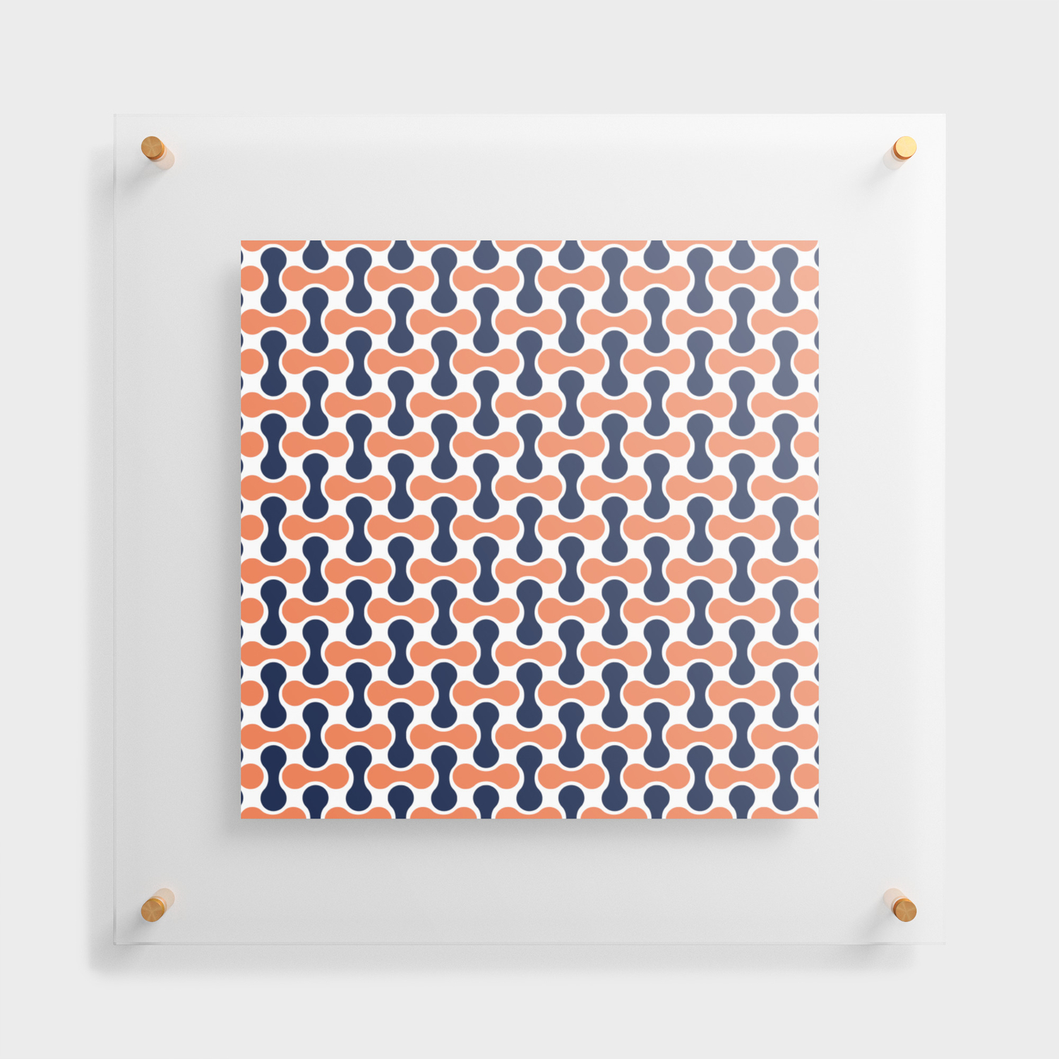 Society6 Retro Blue and Orange by Megan Morris on Throw Pillow Geometric Art Pattern
