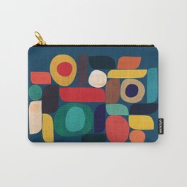 Miles and miles Carry-All Pouch | Colorful, Organic, Painting, Geometric, Curated, Bauhaus, Mid Century, Vintage, Retro, Shapes 