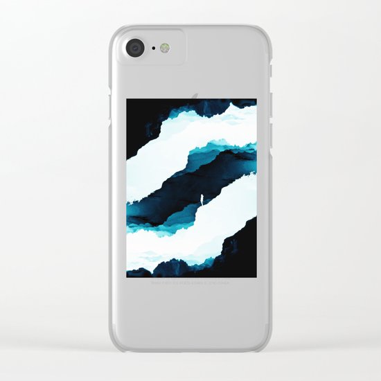 Teal Isolation Clear iPhone Case