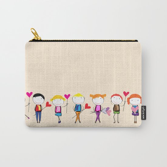 Children with hearts Carry-All Pouch