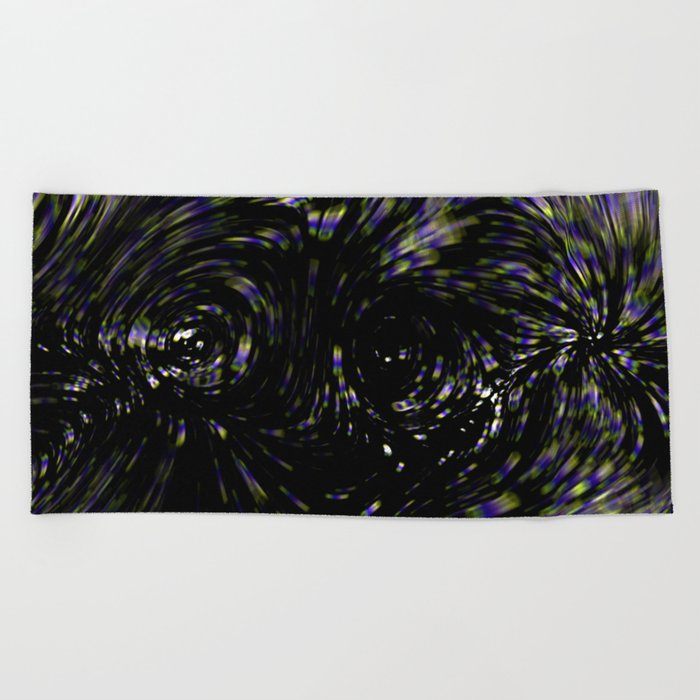 All night shapes Beach Towel