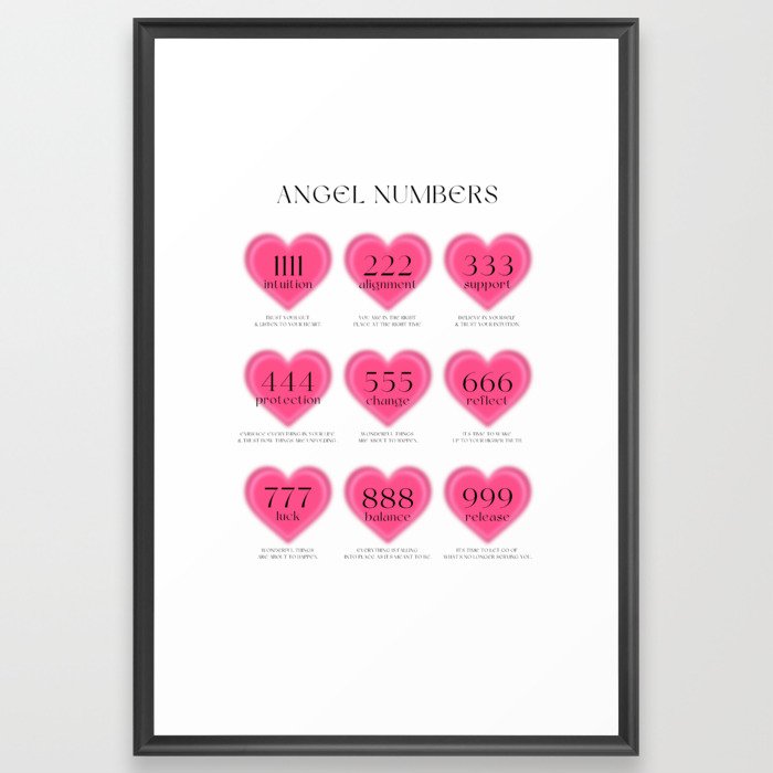 Angel Numbers Framed Art Print