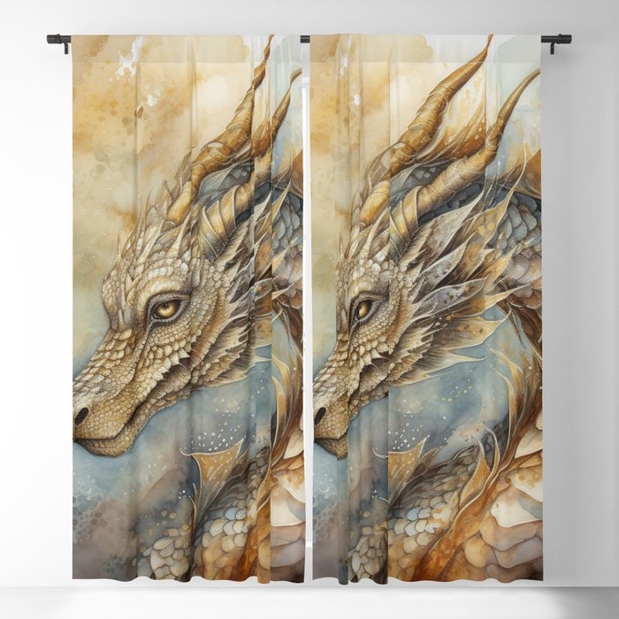 Mystical Dragon 4 Blackout Curtain