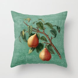 Vintage Pears Throw Pillow
