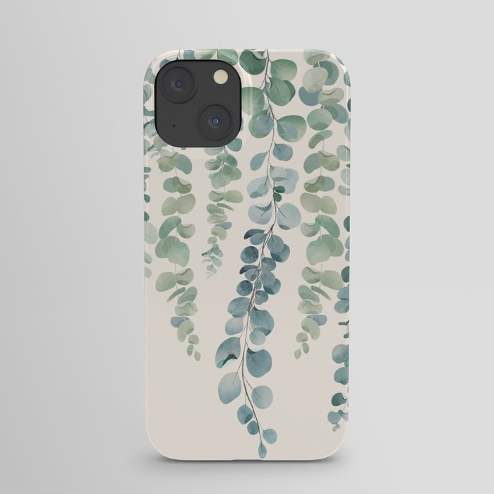 Watercolor Eucalyptus Leaves iPhone Case