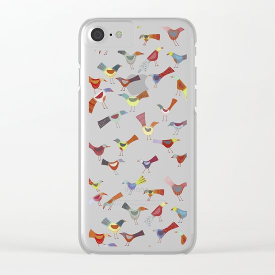 Birds doing bird things Clear iPhone Case