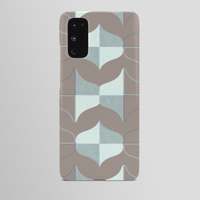 WHALE SONG Midcentury Modern Organic Shapes Warm Gray Android Case