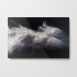 Moon and Clouds Metal Print