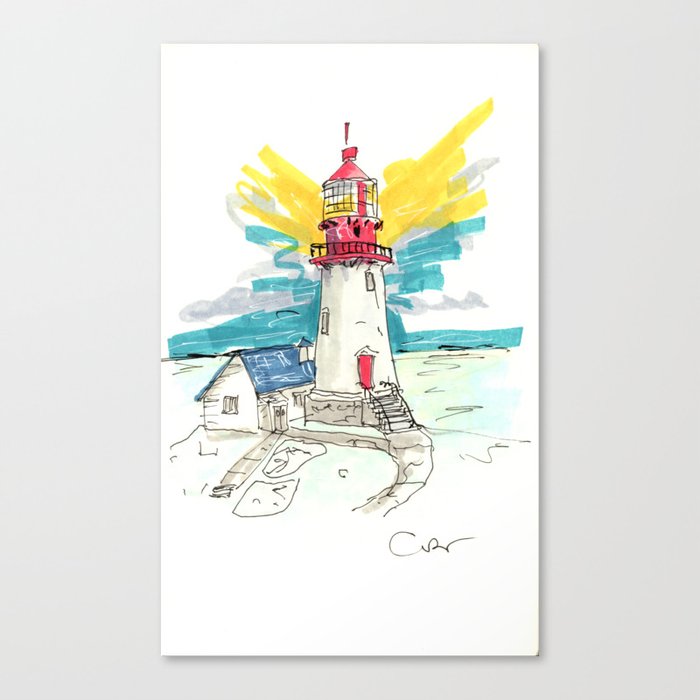 Lighthouse Alight Canvas Print