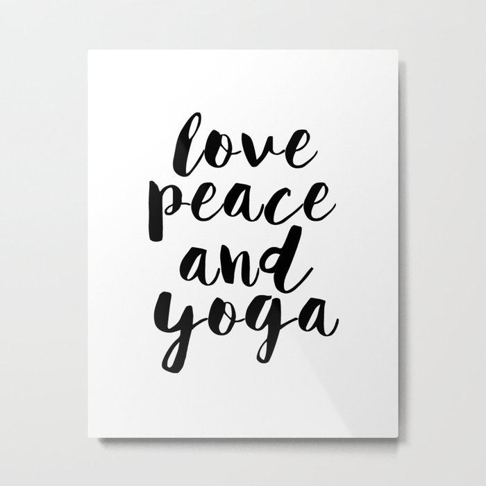 Girls Room Decor Gym Print Workout Poster Love Peace And Yoga