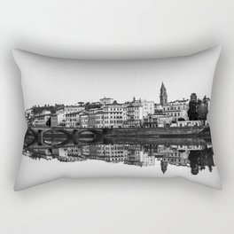 Florence Reflected in B+W  |  Travel Photography Rectangular Pillow