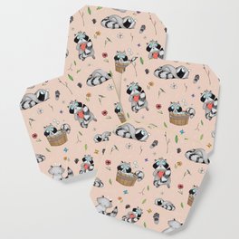 Sweet Raccoon Pattern Coaster