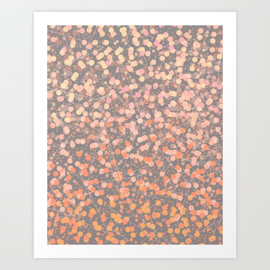 Vintage fiesta dots Art Print