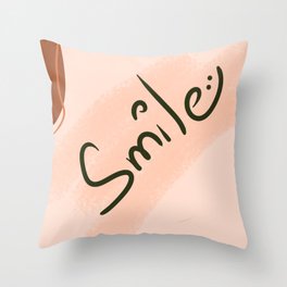 Smile Throw Pillow