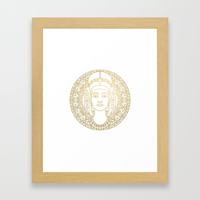 Nefertiti Mandala – Egypt Framed Art Print