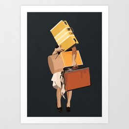 But only everything necessary Black Art Print