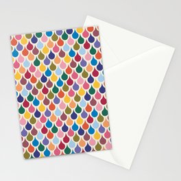 Psychedelic Rain Droplets Stationery Card
