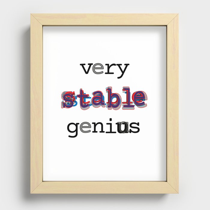 Very stable genius Recessed Framed Print