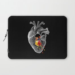 Keyhole Flower Heart Vintage Collage Laptop Sleeve