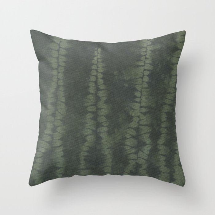 Shibori Ferns Throw Pillow