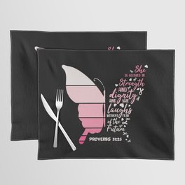 Breast Cancer Awareness Butterfly Placemat