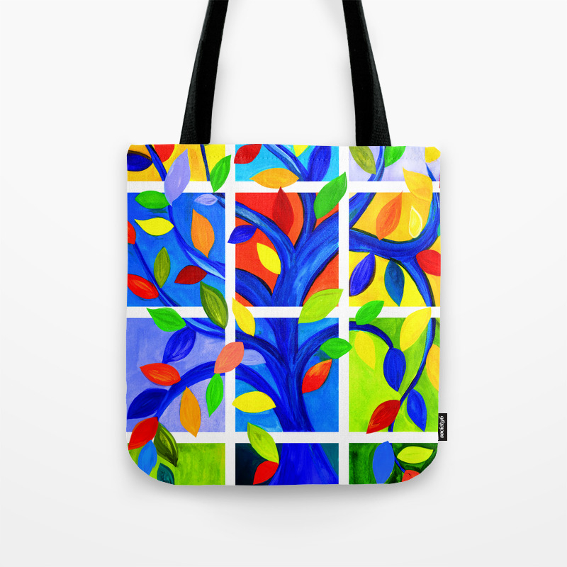 Tree Of Life Bright Colors Tote Bag By Kuvinorenart Society6 Clouds of white bright blessed days. society6