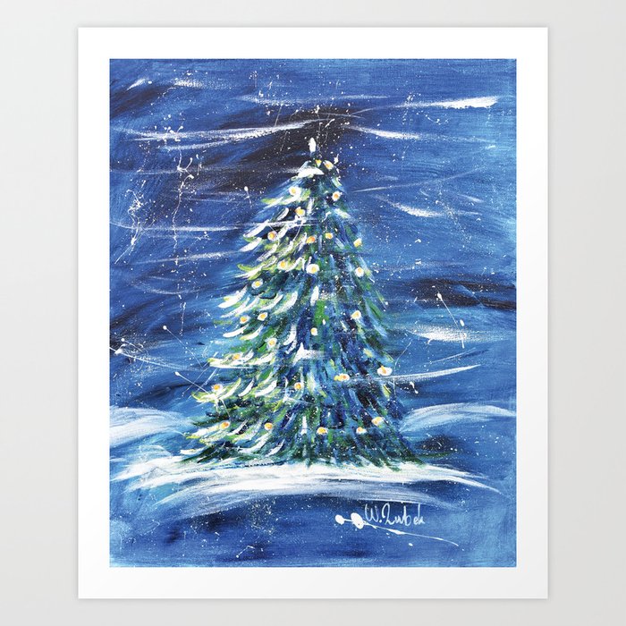 Christmas Tree Art Print by TwoEasels Society6
