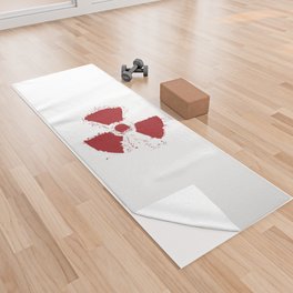 Splatter Radioactive Warning Symbol Yoga Towel