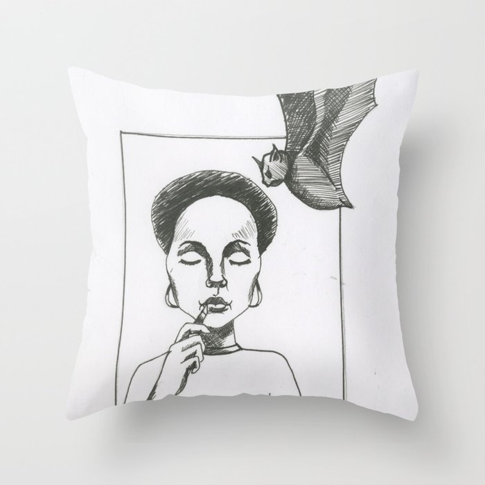 Here Comes The Bat Throw Pillow