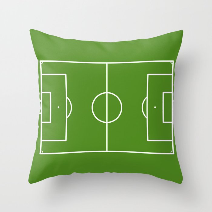 Football field fun design soccer field Throw Pillow by Efratul Society6